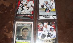 08/09 UD PATRICK KANE ALL WORLD TEAM S.P AWT15-- $15-SOLD
 
09/10 UD ANTTI NIEMI RC YOUNG GUN--- $15
 
10/11 STEVEN STAMKOS ALL WORLD TEAM S.P AW32--- $15
 
1983 TOPPS MARCUS ALLEN ROOKIE CARD $25--SOLD
 
FOR FASTER REPLY YOU CAN TEXT ME 289-439-0248