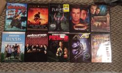 I have some DVDs to sell- all in great shape.
Includes 8 movies and two tv seasons (weeds season 1 and entourage season 6)
Price is 40 for all or 5 each for movie and 10 for tv season.
Thanks
