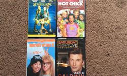 Rob Schneider is The Hot Chick
Wayne's World 2
SNL The Best Of Alec Baldwin
Monkey Bone
$3 each or all for $10