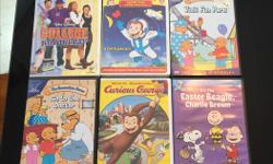 DVD List
- Franklin "Lucky Charm"
- Osmosis Jones
- Little Einsteins
- College Road Trip
- Curious George "Rocket Ride and Other Adventures"
- Bernstein Bears "Visit Fun Park"
- Bernstein Bears "Go to the Doctor"
- Curious George Movie
- "It's The Easter