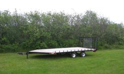 16 ft x 7'8" trailer totally redone (Crossmembers,Wiring,sandblasted and painted and new wolmanized planks)Wide track tires tandem axle.Great price @ $1500