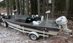 AWESOME BOAT FOR SALE: 17 foot Sylvan (93) with a 115 Johnson (04) with a Stainless Vipor prop.  The boat has all new interior and is equiped with a Humminbird 798ci Sideimaging depthfinder with Navionics Gold chip, 55lb bow mount trolling motor, lowrance