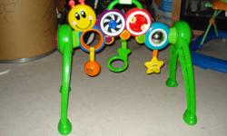 Baby Einstein play station, has on and off switch. Makes noises and lights up. Legs come off for easy storage. From a pet and smoke free home $20
Play gym legs come off for easy storage, from pet and smoke free home $5 OBO