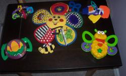 Assortment of Baby Toys - $2.00 EACH or $10.00 for EACH SET.
Each photo is one set.
Excellent Condition
 
Rolling mirror - SOLD