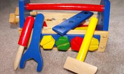 Selection of educational wooden (and other) toys.
Stacking cups with shape sorter
Wooden tool box, with fine motor skill elements
Wooden train set with building pieces
Wooden train magnet set
All in excellent condition. Take all - great deal.