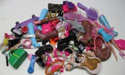 Bag full of of Barbie Shoes and Accessories