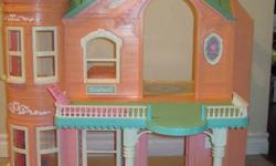 Selling a barbie house its about 2.5ft in height and 2ft in length. It folds in for easy storage. I just bought this barbie house off of kijiji last week for 100 dollars then come to find out someone had already bought my daughter one. Its in great shape
