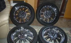 only 2500 kms on them barely used will fit most cars that can take 18 inch rim
low profile tires