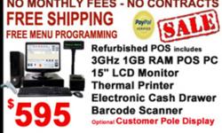 Barrie Complete POS Cash Register BUNDLE for Restaurant $595
(905)-481-0272
Point of Sale includes:
Receipt Printer
Automated Cash Drawer
Flat LCD Touchscreen-Ready and integrated PC
POS Software
Optional Add-on Kitchen Printer or Kitchen Display System