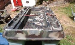 8ft plastic bass boat comes with 2 rail chairs, oars, wheels and an older electric motor. No battery. 375 obo.