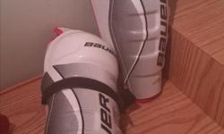 Bauer Men's Hockey 15" Shin Pads
Brand NEW NEVER WORN
White with red insulation
Bands already attached to pads for easy dressing
Best Offer to $65
For Immediate Results
Text/Call: 613-850-6490
PETER