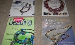 100's of beads for sale.  Crystals, glass, silver and gold, pendants, many different styles, sizes and colurs. Also lots of findings.  I also have over a hundred bead magazines - $2.50 ea or 5 for $10.00.  Hard covered  "How to" books at various prices