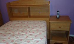 For Sale:
* Headboard
* Bed Frame
* Night Table
* Dresser
* Box spring included
All in Very good condition.  If you want more pictures or would like to see it, send email or call.
Danny
647 309-2837