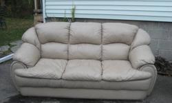 We are selling our beige leather couch and matching loveseat at a very low price. They are in good condition (the loveseat has a couple small rips) but still very much presentable in any room.
 
We are offering the combo at a very low price as they are