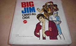 This is a vintage Big Jim carry case from 1973. It is in very good condition.