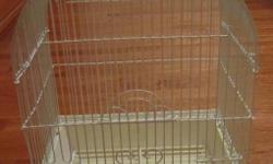 I am  selling 4 bird cages. 
These are the measurements for them:
1) 12"W x 9"D x 15"H - $10.00
2) 15"W x 10"D x 13 1/2"H - $20.00
3) 15"W x 10"D x 15 1/2" H - $20.00
4) 16 1/4"W x 12 1/2"D x 20"H (cockatiel cage) - $30.00