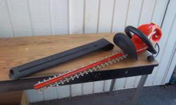 Black & Decker 22" hedgehog electric hedge trimmer. Come with protective cover for blade. Only $50. We are located in Orleans. See our list of other items for sale. First come, first served.