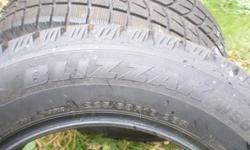 I have two Blizak snow tires used only one season.  I am selling them both for $80.00  This is a firm price.  These tires are in really great shape and are incredible on snow and ice.  Traded the car in and have been unable to use them myself.  I also
