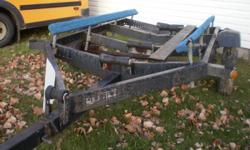 REDUCED PRICE - Magline Boat Trailer, single axle, bottom rollers, side bunks, 7.00-13 tires (1 spare), winch & swivel jack - best for boats19' - 21' - Reduced Price of $1,100.00 or best offer.