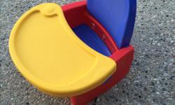 Multi colour booster seat, with removable swing away tray.
Posted on other sites.