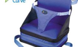 Our On-The-Go Booster Seat seems to appear and disappear like magic! Pull out the valve and it self-inflates into a sturdy and comfortable full-size booster seat; the adjustable safety belt with T-restraint helps hold your child securely. Mealtime over?