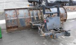 Boss 8' 0" straight blade snow plow, rusty and painted black, but works great, includes plow as you see it, and a handheld controller, but does NOT include an undercarraige (mount) or wiring harness for the truck. Asking $1200.00 or BO. 905 846 2511.