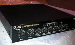 This is a Compressor/Limiter/Noise gate in one unit.  It's bandwidth is from 5Hz to 35kHz with less than .05% THD, noise level as low as -98dBm and an attack time of 50uS.  Can be linked with another CL-50 for true stereo.
Gently and lovingly used only in