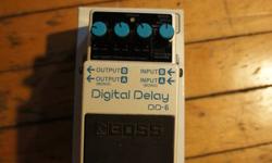 Selling my mint condition Boss DD-6 Digital Delay Pedal.
Over 5 seconds of delay time
Tap tempo without external footswitch
Reverse mode
Warp mode generates radical delay effects instantly
Mode, level, feedback, and delay time controls
Awesome pedal,