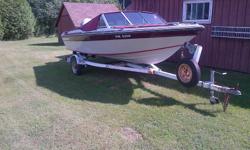 16 ft. Thundercraft bowrider for sale with 115 HP Johnson and EZ Load trailer. Good condition, asking $3300.