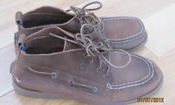 Boys size 4 brown leather Sperry shoes that are pretty much brand new. My son only wore these once!!