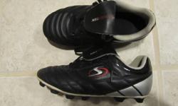 2 pairs of Boys Size 13 Soccer Shoes
1. Size 13 Black/Silver Sportek soccer shoes
2. Size 13 Black/Blue (velcro closure) Athletic Works soccer shoes
Asking $5 each.