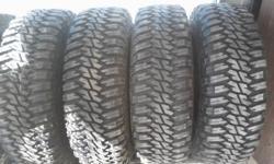 I have for sale a set of brand new Goodyear Wrangler MT/R size LT245/75R16    10 ply
 
 
i had purchased the set for my truck and never did get them put on. Paid close to $1500, selling for $900 cash firm!
 
call (306) 981-2135