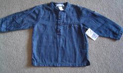I have a brand new long-sleeved H&M denim shirt.  It has four buttons down the front, as well as a pocket over the left side of the chest.  The tags are still attached.
$2
Pickup in Westdale/McMaster.
Please email me if you have any questions.  Also,