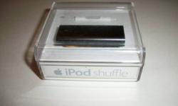 Up for sale is a Brand New in Package APPLE IPOD SHUFFLE.
 
It's Black in colour.
$60 FIRM
 
Comes with charging usb/transfering, as well as headphone.
Also have one silver one, brand new, no headphones though.
Please email or txt me at 226-789-0408