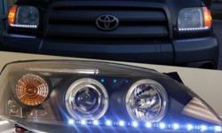 Brand new 2 x 12" Audi style Led eyelid strip
Universal Adjustable Design (Cutting Line Marked On the Back Of Strip)
Led Strips Are Extendable By Two Way Connector
Led Strip Comes With Double-Sided Tape/Self-Adhesive
Ultra Bright / Triple the Amount of