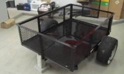 BRAND NEW CARRY-ON OFF ROAD ATV TRAILER STEEL FLOOR MESH SIDES REMOVABLE REAR GATE PERFECT FOR BEHIND THE QUAD ONLY $699.00 CALL 999-6197
