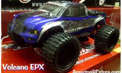 - Volcano EXP --- AmazingRCstore.com -
An electrifying four-wheel drive monster truck that is ready to run right out of the box!
Get started in this exciting hobby with this bold RC vehicle, complete with an electric brushed 27T 540 motor, forward/reverse
