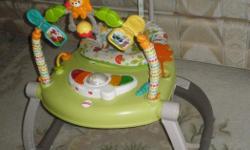 Bouncy jumperoo is fun for baby in a portable, space-saving design that folds flat.
Baby's favorite Fisher-Price Woodland Friends are ready to play on the soft-sided activity toy arch-with even more hands-on fun right at baby's fingertips.
There's a