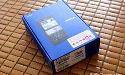 SEALED IN BOX, STYLISH BLACKBERRY TYPE NOKIA CELL PHONE. FREE VOICE ASSISTED NAVIGATION BUILT IN FROM OVI, NO DATA REQUIRED. GPS BUILT IN PHONE. INCLUDES WI-FI, HI DEFINITION 5 MEGAPIXEL CAMERA WITH XENON FLASH. 32GB STORAGE SPACE EXPANDABLE. ALSO HAS