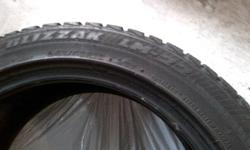 Set of 4 used Bridgestone Blizzak LM-22 tires. Winter Tires. Only 1 season used, under 1000 kms driven with tires! Brand new cost $210 each. SET OF 4 FOR ONLY $600. Great Deal!