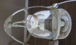I am selling my very gently used  Bright Stars Ingenuity Cradle & Sway Swing.  It has only  been used a handful of times with one baby.  Purchased only 3 months ago from Babies R Us for 170$.  It is in brand new condition with tags still on.  Comes with
