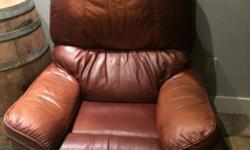 Brown leather love seat recliner 150 OBO SUPER comfy