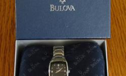 I have a BOLUVA womens watch for sale, bought from Peoples Jewelers.
 
3, 6, 9, and 12 are diamonds and the front is crystal.
 
I have the box it came in and the links that were taken out.
 
This watch has only been wore a few times.
 
The battery had