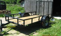 (705) 835-3911
NEED A 5X10 CUSTOM BUILT JUST FOR YOU WE BUILD TRAILERS HERE IN MOONSTONE ONTARIO USING LOCAL STEEL LUMBER PARTS AXLES AND LABOUR
 
(1) 3500 LB IDLER AXLE
2X6 TAMARACK WOOD DECK
RAILING AROUND DECK TO SECURE LOAD
IDEAL FOR SNOWMOBILE
5'6"