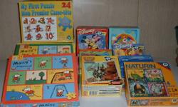 Variety of puzzles ,some are floor puzzles . smoke * pet free home ....