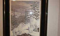 This lithograph  is an artist proof, number 8 /25, mounted and framed, although the frame is not in perfect condition the picture itself is.   I am advised by the Christine Marshall Gallery   ( http://www.wildlifegallery.ca ) that it sells for about 700$