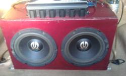 clarion amp 2 pioneer subs and box and a Capacitor for sell or trade email or text no calls 343.370.3548
