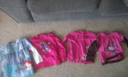 i have a bunch of clothes tshirts shorts sweaters pants size 2 up to size 4  $5.00 each  all new one dress $10.00 size 2 overalls size 18months with sweater three piece skirt shirt sweater $10.00 coat size 3 with snow pants $15.00 NO STAINS ON ANY CLOTHS