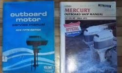 (2) MANUALS FOR OUTBOARD MOTORS, 1 IS CLYMER, IN GOOD CONDITION.  $25 EACH OR ALL 2 FOR $40