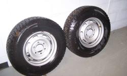 Hello,
We have (2) steel 15" six bolt hole rims with P225/75/15 Snowblazer winter tires. There we removed from a 2008 Colorado and only have a few thousand Km's on them as we returned our leased truck.
Please call me between 7:30am & 4:30pm Monday-Friday